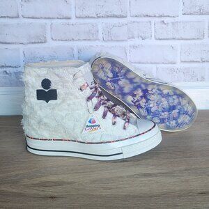 ⭐Converse x Isabel Marant Chuck 70 Internal Wedge Hi Shoes Sz 11 White A10222C⭐